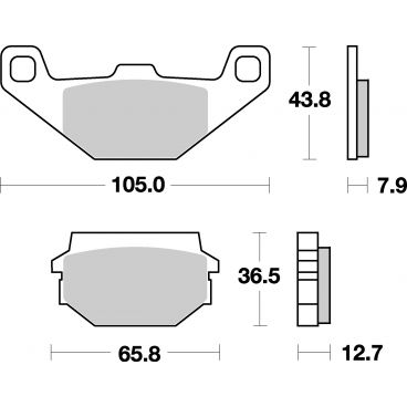 Plaquettes de frein scooter SBS Carbontech 150CT