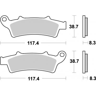 Plaquettes de frein scooter SBS Carbontech 159CT