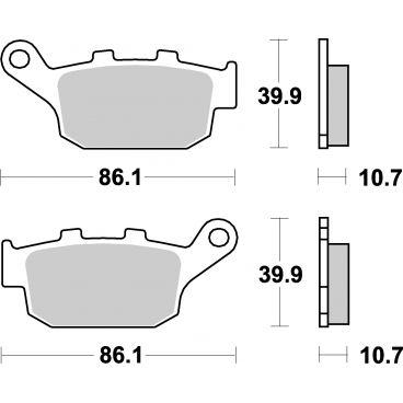 Plaquettes de frein scooter SBS Carbontech 161CT