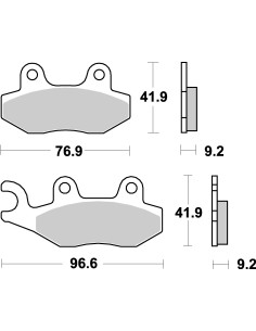 Plaquettes de frein scooter SBS Carbontech 163CT