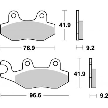 Plaquettes de frein scooter SBS Carbontech 163CT