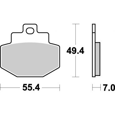 Plaquettes de frein scooter SBS Carbontech 166CT