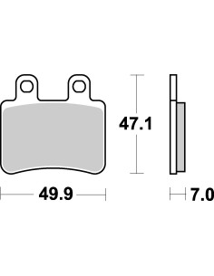 Plaquettes de frein scooter SBS Carbontech 167CT