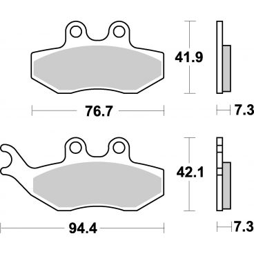 Plaquettes de frein scooter SBS Carbontech 168CT