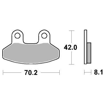 Plaquettes de frein scooter SBS Carbontech 178CT