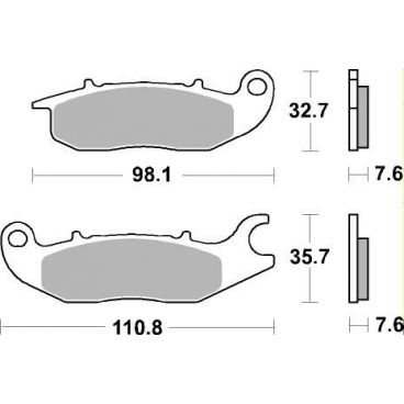 Plaquettes de frein scooter SBS Carbontech 180CT