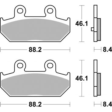 Plaquettes de frein scooter SBS Carbontech 182CT