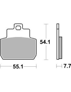 Plaquettes de frein scooter SBS Carbontech 191CT