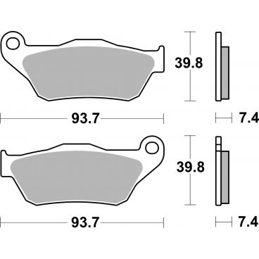 Plaquettes de frein scooter SBS Carbontech 194CT