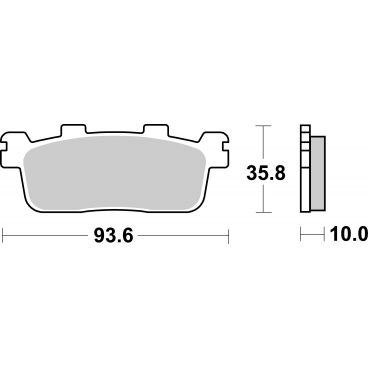 Plaquettes de frein scooter SBS Carbontech 195CT