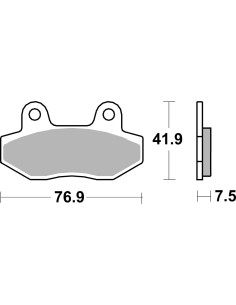 Plaquettes de frein scooter SBS Carbontech 200CT
