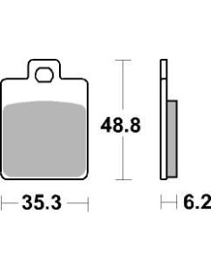 Plaquettes de frein scooter SBS Carbontech 202CT