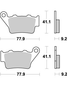 Plaquettes de frein moto SBS Carbon Silver 675CS