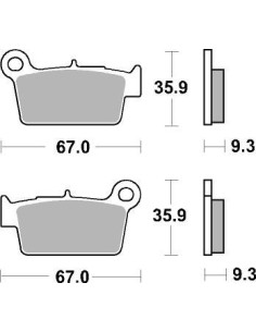 Plaquettes de frein moto SBS Carbon Silver 790CS