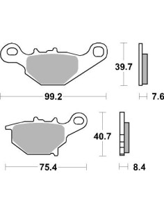 Plaquettes de frein moto SBS Carbon Silver 820CS