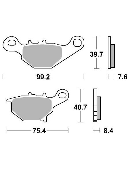 Plaquettes de frein moto SBS Carbon Silver 820CS