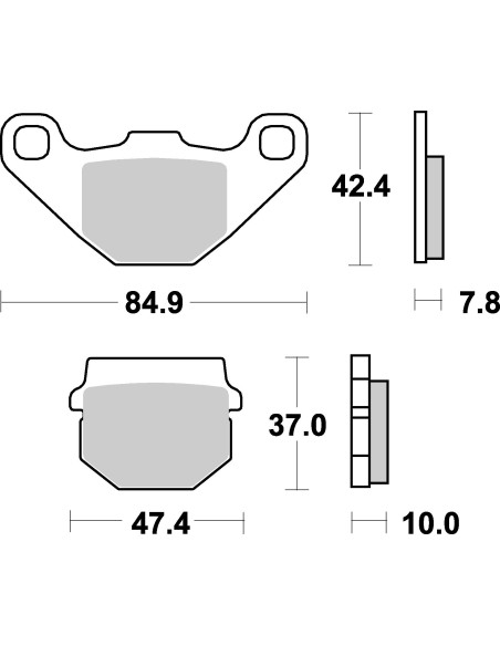 Plaquettes de frein scooter SBS Ceramic 102 HF