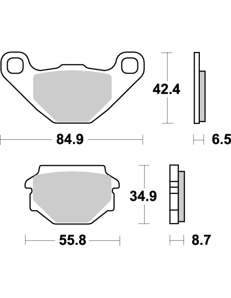 Plaquettes de frein scooter SBS Ceramic 113 HF