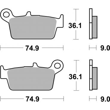 Plaquettes de frein scooter SBS Ceramic 121 HF