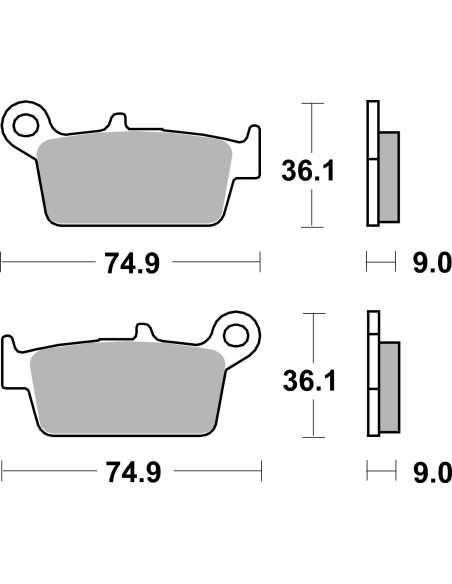 Plaquettes de frein scooter SBS Ceramic 121 HF