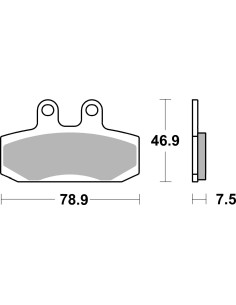 Plaquettes de frein scooter SBS Ceramic 124 HF