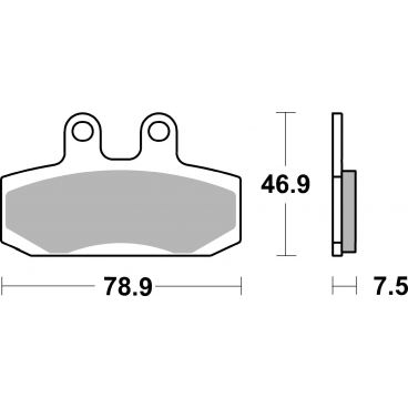 Plaquettes de frein scooter SBS Ceramic 124 HF