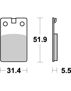 Plaquettes de frein scooter SBS Ceramic 132 HF