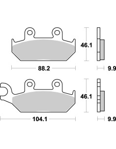 Plaquettes de frein scooter SBS Ceramic 137 HF