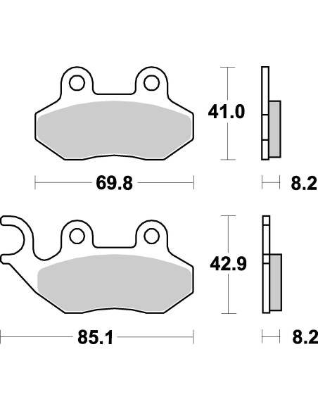 Plaquettes de frein scooter SBS Ceramic 140 HF