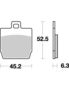 Plaquettes de frein scooter SBS Ceramic 145 HF
