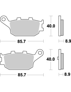 Plaquettes de frein scooter SBS Ceramic 158 HF