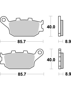 Plaquettes de frein scooter SBS Ceramic 162 HF