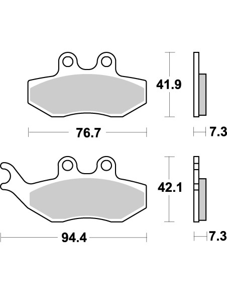 Plaquettes de frein scooter SBS Ceramic 168 HF