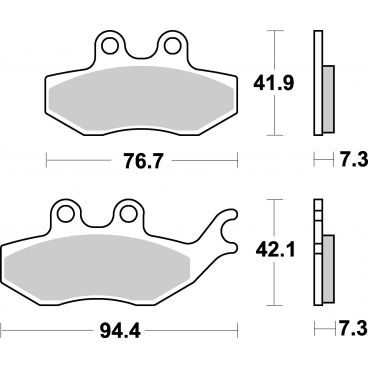 Plaquettes de frein scooter SBS Ceramic 173 HF