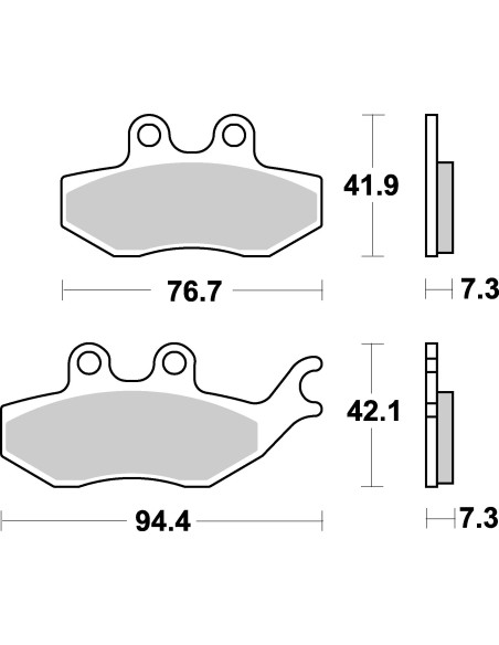 Plaquettes de frein scooter SBS Ceramic 173 HF