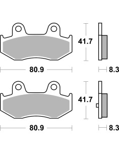 Plaquettes de frein scooter SBS Ceramic 174 HF