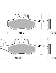 Plaquettes de frein scooter SBS Ceramic 177 HF