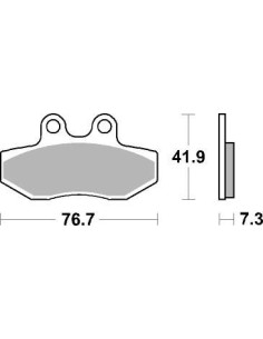 Plaquettes de frein scooter SBS Ceramic 186 HF
