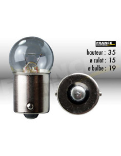 AMPOULE GRAISSEUR / CLIGNOTANTS BA15S/G18 12V10W