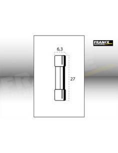 FUSIBLE VERRE 6,3x27MM 7.5A
