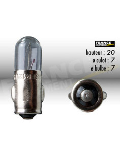 AMPOULE TEMOIN AVEC CULOT BA7S 12V2W
