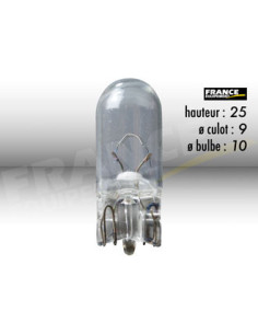 AMPOULE TEMOIN SANS CULOT W2,1x9,5D/W5W-T10 6V3W