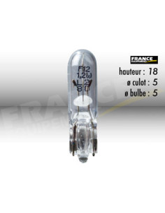 AMPOULE TEMOIN SANS CULOT W2x4.6D 12V1,2W