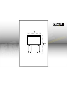 FUSIBLE PLAT MINIATURE ENFICHABLE 3A 11x17mm