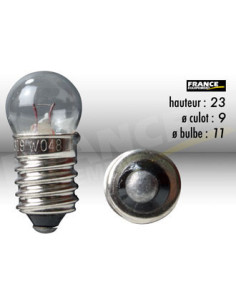 AMPOULE TEMOIN CULOT VIS E10 6V0.6W