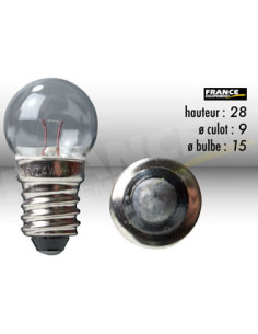 AMPOULE TEMOIN CULOT VIS E10 6V2.4W