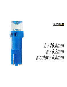 AMPOULE BLEU TYPE W2x4.6D / T5 12V0.2W