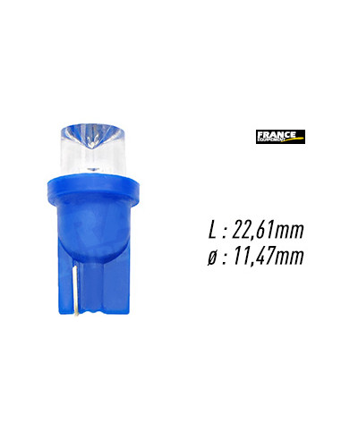 AMPOULE TEMOIN BLEU SANS CULOT W2,1x9,5D/W5W-T10 12V0.29W