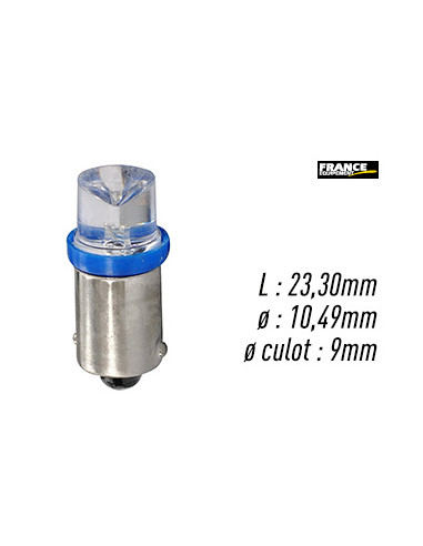 AMPOULE BLEU TYPE BA9S/T4W 12V0.29W