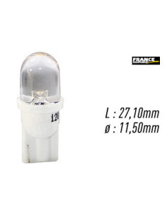 AMPOULE TEMOIN BLANCHE SANS CULOT W2,1x9,5D/W5W-T10 12V0.29W